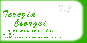terezia csorgei business card
