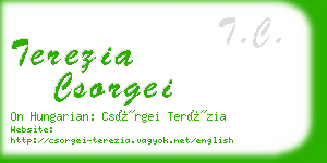 terezia csorgei business card